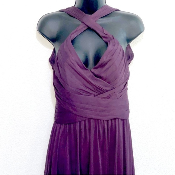David’s Bridal Woman Plum Bridesmaids Dress Size 6 - Picture 2 of 13